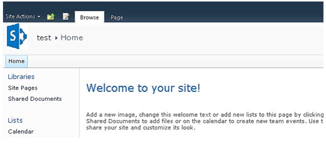 sharepoint home page